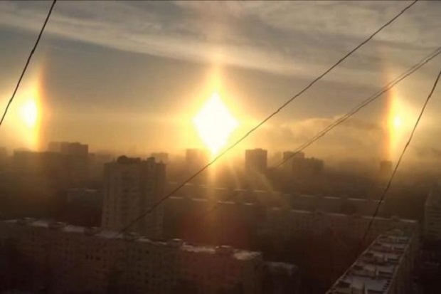 Penampakan Tiga Matahari Muncul di Langit Rusia