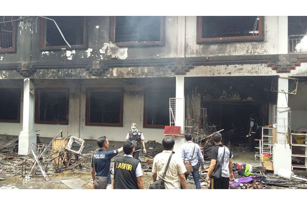 Selidiki Penyebab Kebakaran Pasar Ubud, Polisi Datangkan Labfor