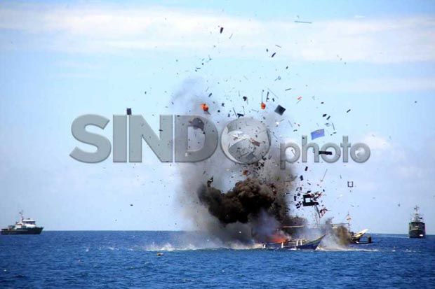 5 Kapal Malaysia dan Vietnam Diledakkan di Perairan Batam
