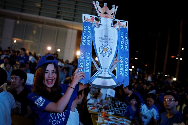 Dari Bangkok Hingga Inggris, Fans Leicester Larut dalam Euforia