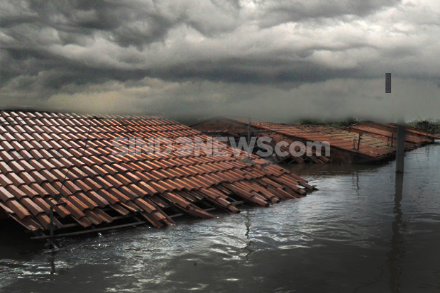 Hujan Lima Jam, Ribuan Rumah Terendam Banjir