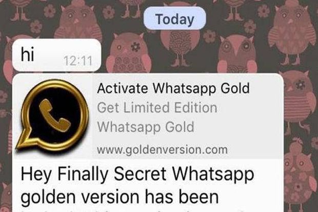 Awas, WhatsApp Versi Emas adalah Penipuan!