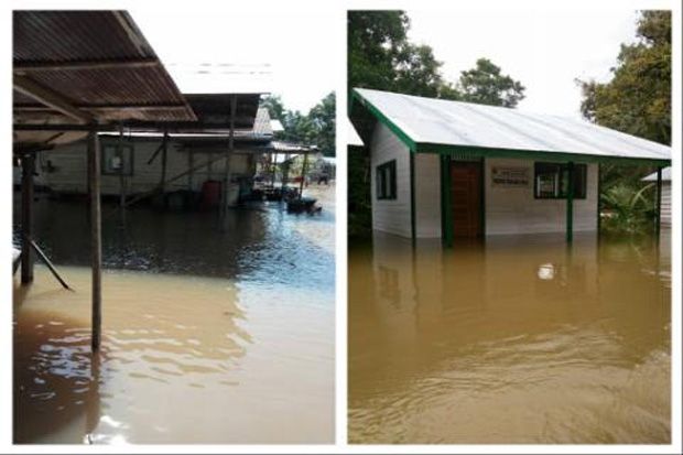 Banjir Tenggelamkan Belasan Rumah di Barito Selatan