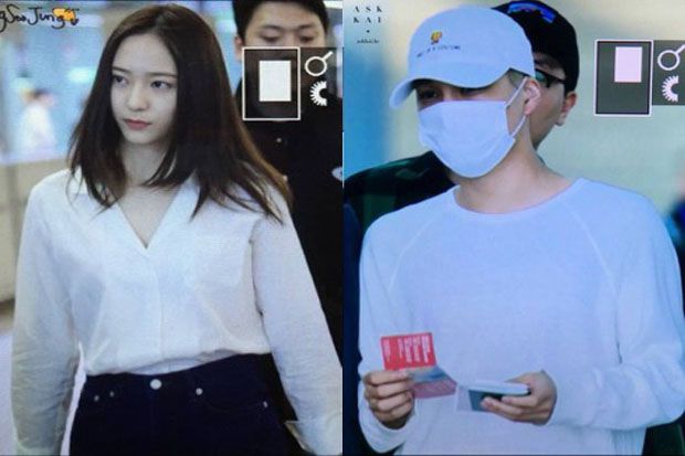 Di Incheon, Kai EXO dan Krystal F(X) Kompak Pakai Baju Putih