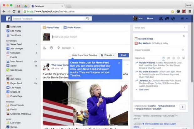 Facebook Siapkan Fitur Baru untuk Sembunyikan Postingan