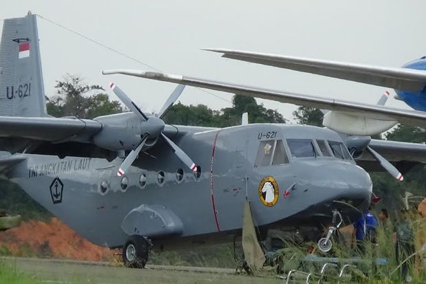 Pesawat TNI AL Tergelincir di Hang Nadim, Tidak Ada Korban Jiwa