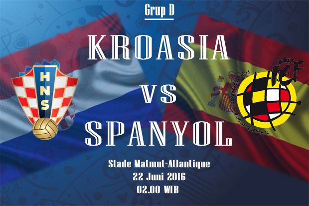 Preview Kroasia vs Spanyol: Berebut Puncak Klasemen Grup D