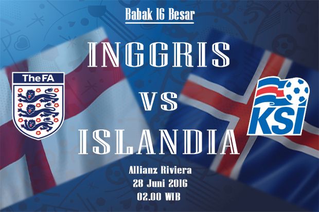 Susunan Pemain Inggris vs Islandia