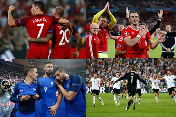 Preview Semifinal Piala Eropa 2016: Portugal vs Wales, Prancis vs Jerman
