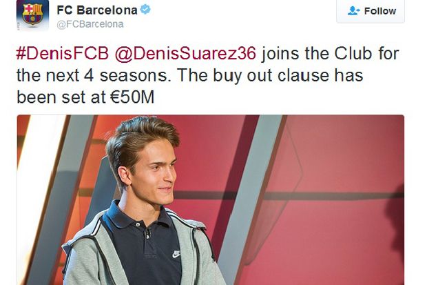 Resmi: Barca Bawa Pulang Denis Suarez dari Villarreal