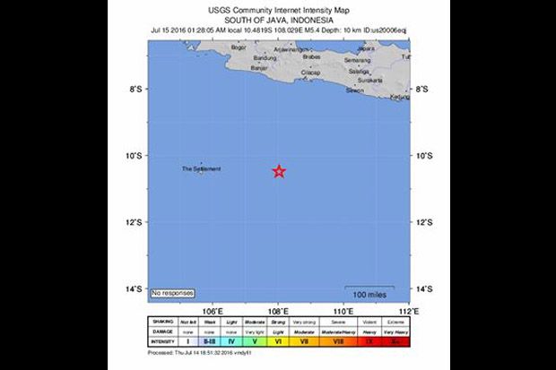 Gempa Bumi Langka Guncang Wilayah Selatan Jawa