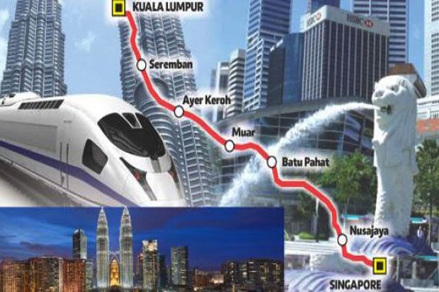 Singapura dan Malaysia Sepakat Bangun Kereta Super Cepat