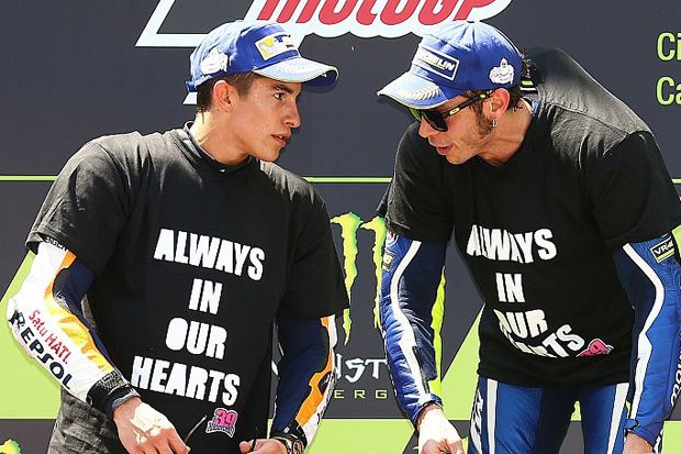 Honda Anggap Rossi Masih Berbahaya untuk Marquez