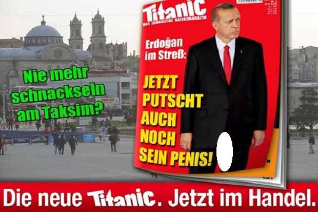 Menghina, Majalah Jerman Pajang Erdogan Pamer Kemaluan