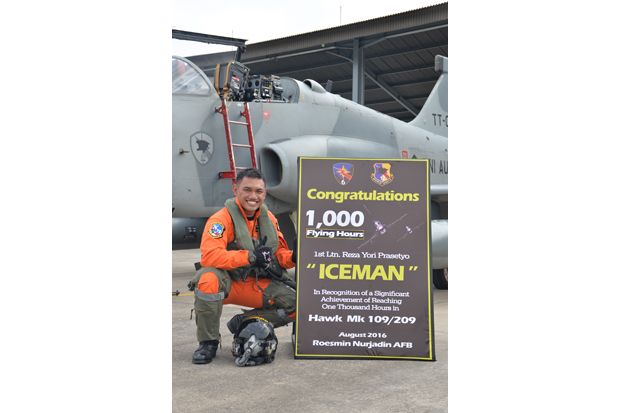 Lettu Reza Iceman Tembus 1.000 Jam Terbang Pesawat Tempur