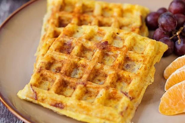 Waffle Kentang Keju untuk Menu Sarapan Anak