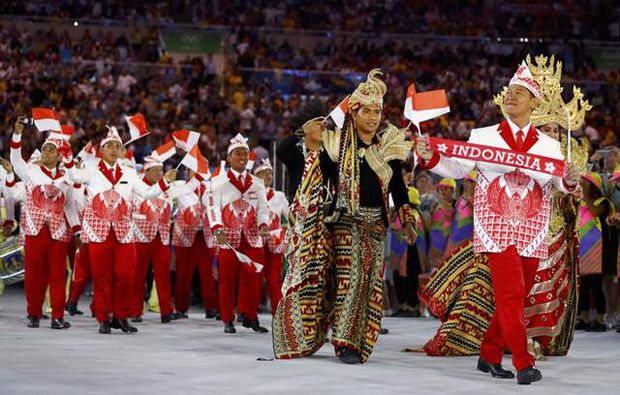 Kontingen Indonesia Tampil Unik di Pesta Pembukaan Olimpiade