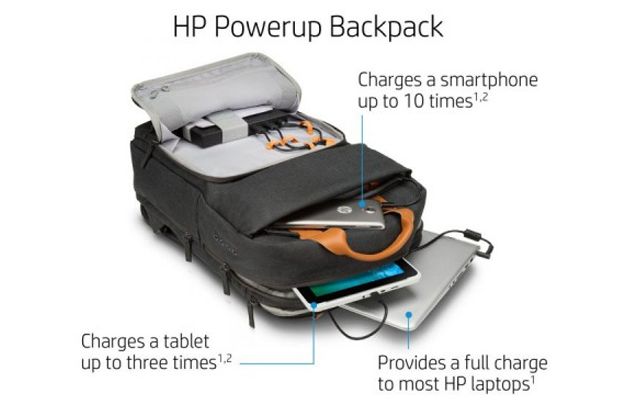 HP  PowerUp Backpack, Powerbank dengan Kapasitas 22.400mAh