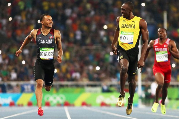 Saking Cepatnya, Usain Bolt Ajak Lawan Bercanda Jelang Finis