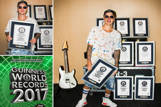 Justin Bieber Raih 8 Penghargaan Guinness World Records