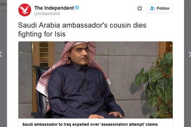 Media Inggris Minta Maaf kepada Dubes Arab Saudi untuk Irak