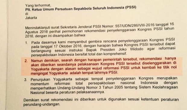 Aneh, Menpora Wajibkan PSSI Gelar Kongres di Yogyakarta