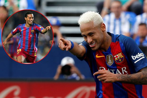 Neymar Tatap Rekor Ronaldinho di Borussia-Park