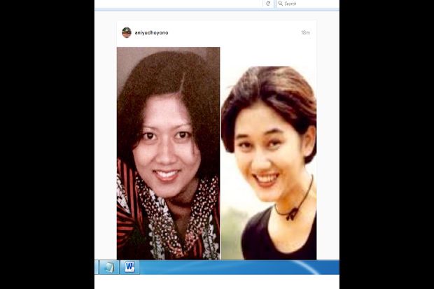 Dibilang Mirip, Ani Yudhoyono Posting Foto Bersama Nike Ardilla