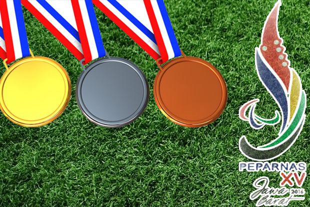 Perolehan Medali Peparnas XV/2016, Senin (17/10/2016), Sampai Pukul 18.00 WIB