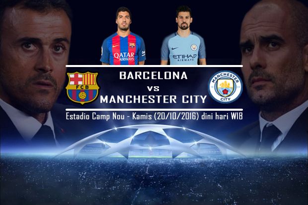 Preview, Prediksi Skor, Data dan Fakta Barcelona vs Man City