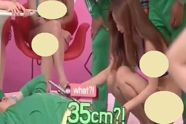 Game Show di Korsel, Model Bikini Ukur Gituan Pria Secara Live