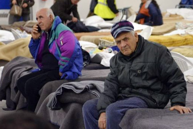 Korban Gempa Italia Lewati Malam dengan Akomodasi Sementara