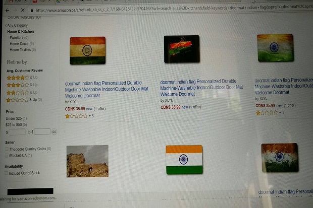 India Marah Logo Benderanya Dijadikan Keset dan Dijual Amazon