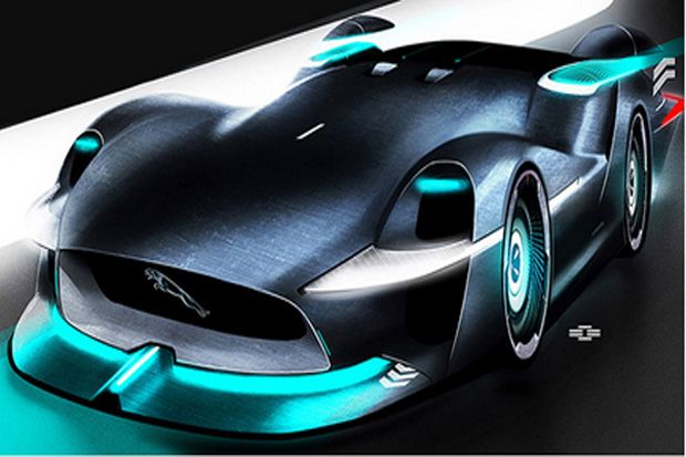 Jaguar Persona Mobil Balap Futuristik Listrik Rancangan NASA