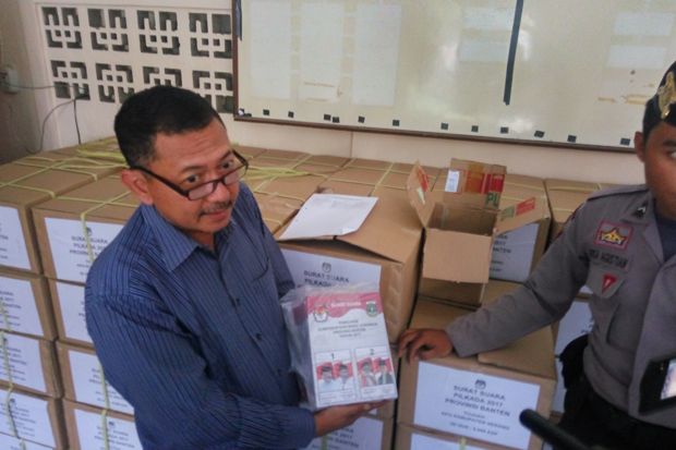 KPU Kota Serang Terima Surat Suara Pilkada Banten