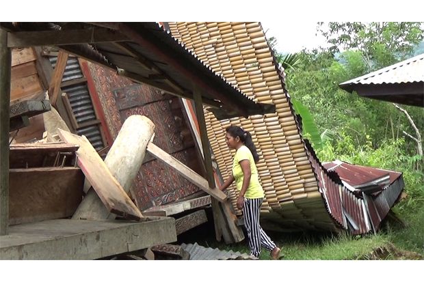 Dua Lumbung Padi di Toraja Roboh Dihantam Puting Beliung