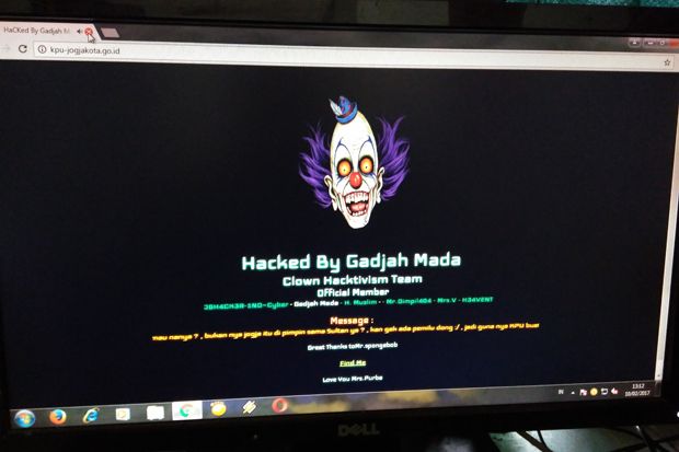 Website KPU Yogyakarta Diretas