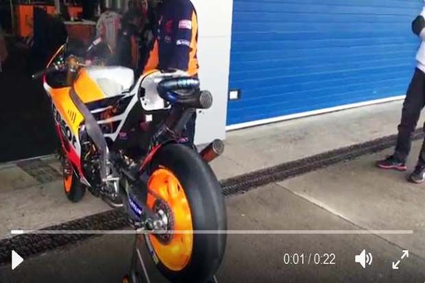 Marquez Pamer Raungan Mesin Baru Honda di Video Tes Privat Jerez