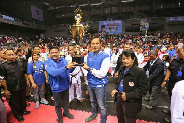 AHY Buka Kejuaraan Karate di Jakarta Timur