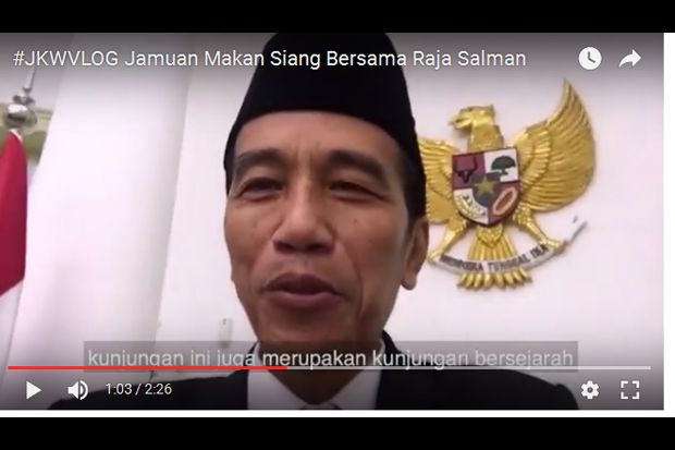 Jokowi Ajak Raja Salman Tampil di Vlognya