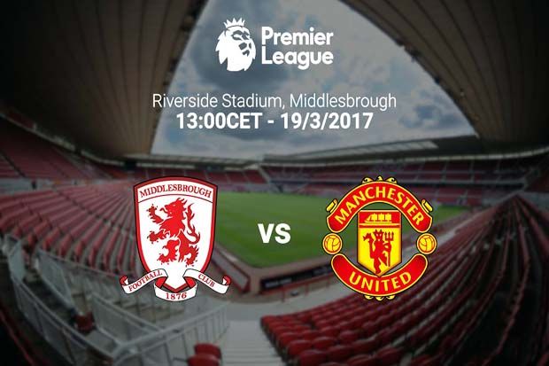 Prediksi Skor Middlesbrough vs Manchester United, Liga Inggris 19/3/2017
