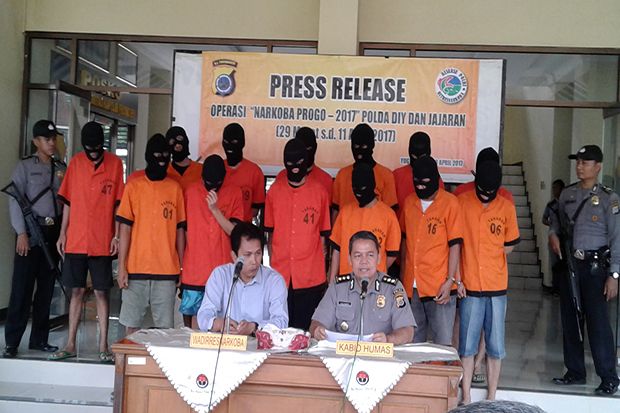 58 Tersangka Kasus Narkoba Ditangkap Polda Yogyakarta