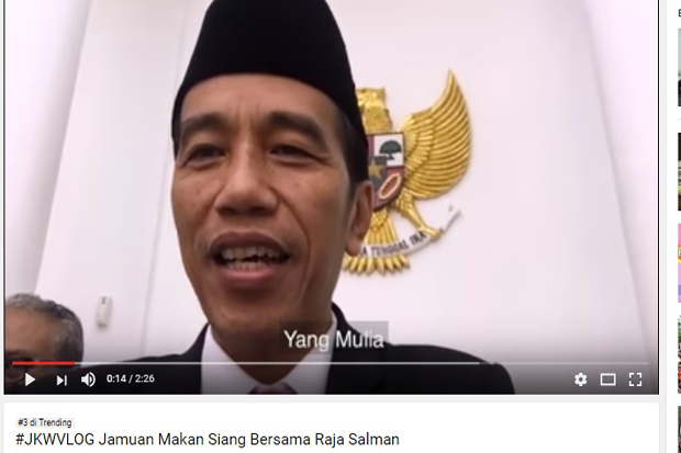 Eksis dengan Vlog, Cara Jokowi Komunikasi dengan Masyarakat