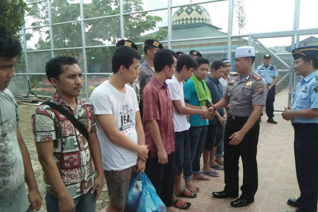 Polres Kampar Serahkan 10 Tahanan Rutan Pekanbaru ke Lapas