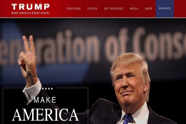 Situs Kampanye Trump Hapus Semua Tulisan Larangan Muslim