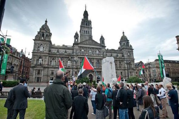 Aktivis Skotlandia Gelar Aksi Solidaritas Terhadap Tahanan Palestina di Israel