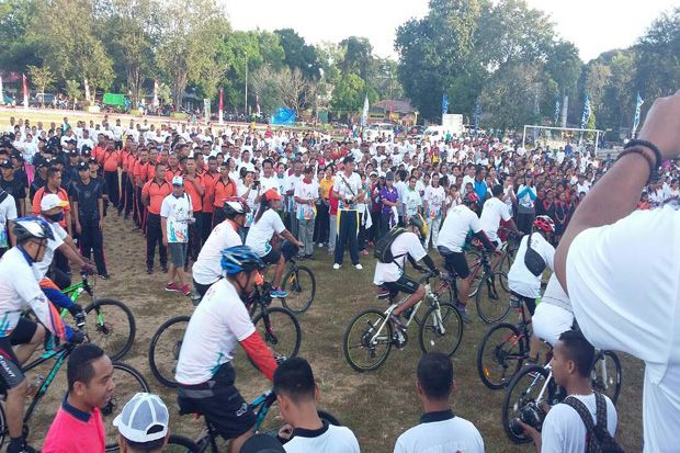 Diikuti Ribuan Peserta, GPN Atambua Hadirkan Komunitas Sepeda Timor Leste