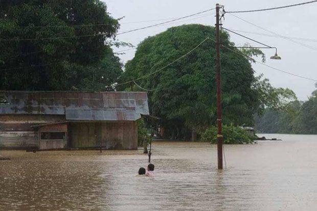 Banjir Tenggelamkan Satu Kelurahan di Kabupaten Kotawaringin Barat