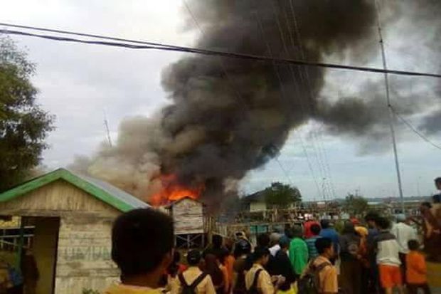 Polsek KPM dan Pos Angkatan Laut di Jambi Ludes Terbakar