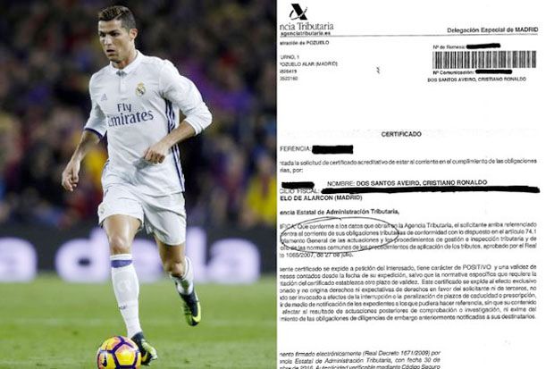 Cristiano Ronaldo Bantah Tuduhan Penggelapan Pajak di Spanyol